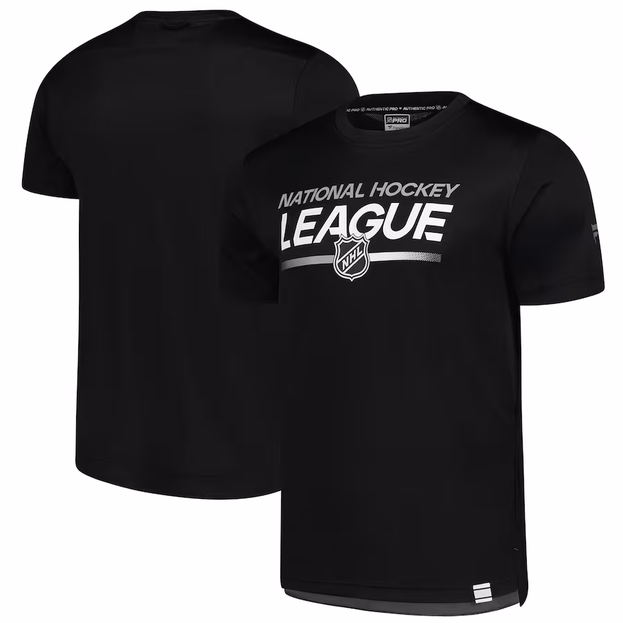 Men's NHL Fanatics Black Tech T-Shirt - Jersey