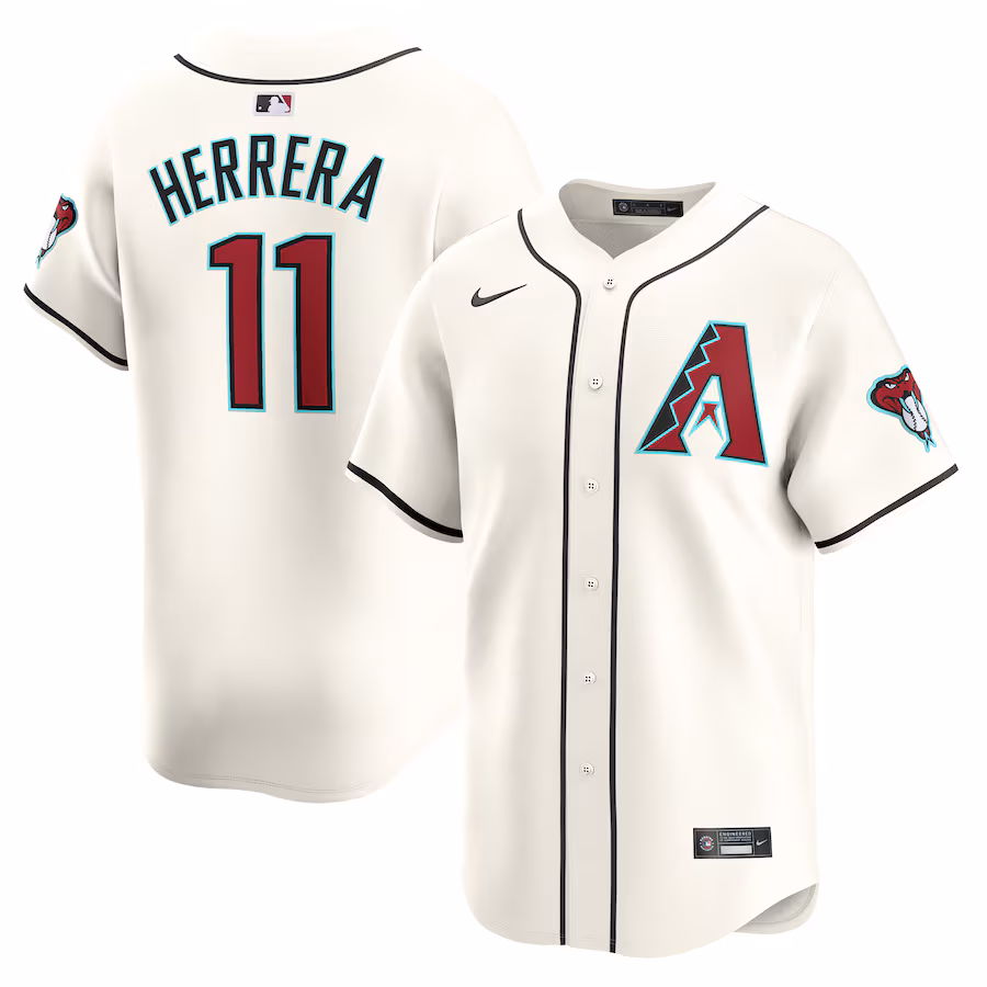 Men's Arizona Diamondbacks Jose Herrera Nike White Home Limited Player Jersey - Jersey