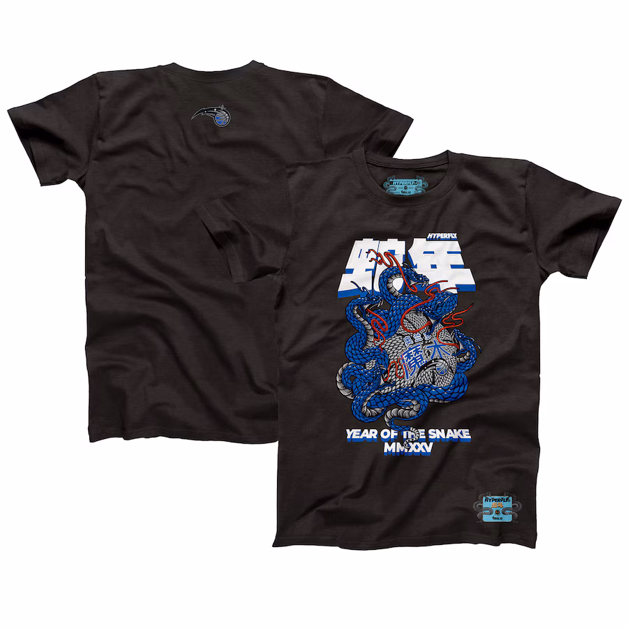 Unisex Orlando Magic NBALab x Hyperfly Heather Black Year of the Snake Lunar New Year Collection T-Shirt - Jersey