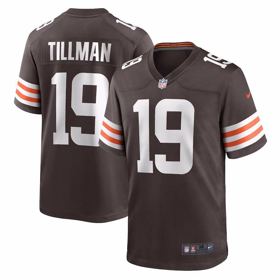 Men's Cleveland Browns Cedric Tillman Nike Brown 2023 NFL Draft Pick Game Jersey - Jersey