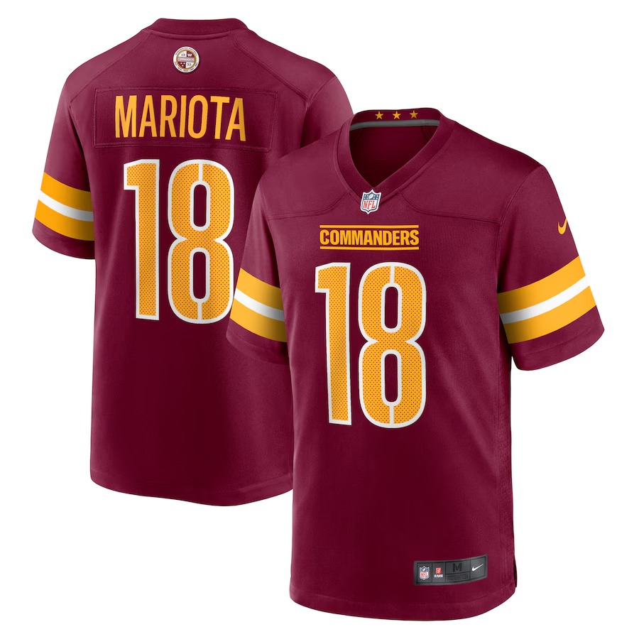 Men's Washington Commanders Marcus Mariota Nike Burgundy Game Jersey - Jersey