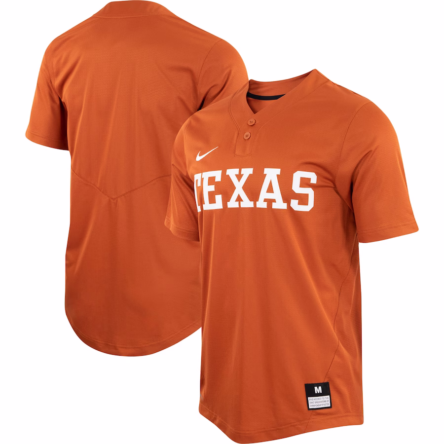 Texas Longhorns Nike Unisex Two-Button Replica Softball Jersey - Texas Orange - Jersey
