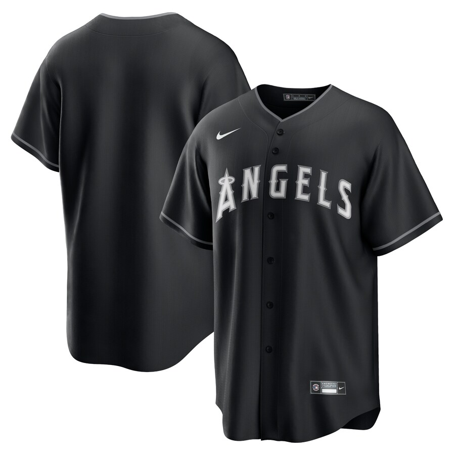 Men's Los Angeles Angels Nike Black Lights Out Replica Jersey - Jersey