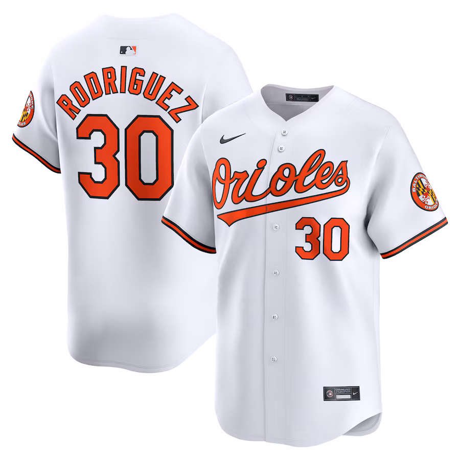 Men's Baltimore Orioles Grayson Rodriguez Nike White Home Limited Player Jersey - Jersey