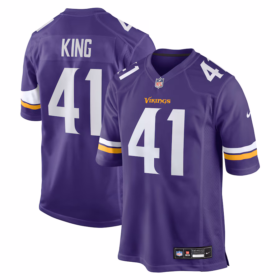 Men's Minnesota Vikings Kobe King Nike Purple Team Game Jersey - Jersey