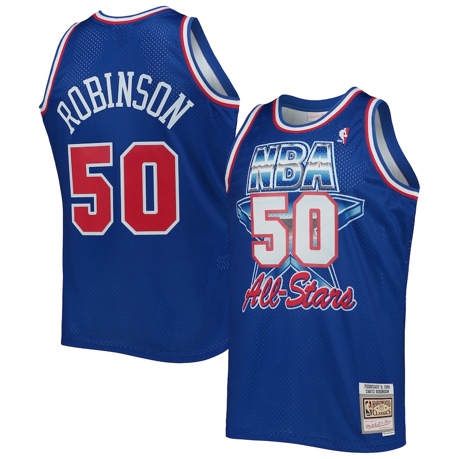 Men's Western Conference David Robinson Mitchell & Ness Royal Hardwood Classics 1992 NBA All-Star Game Swingman Jersey - Jersey