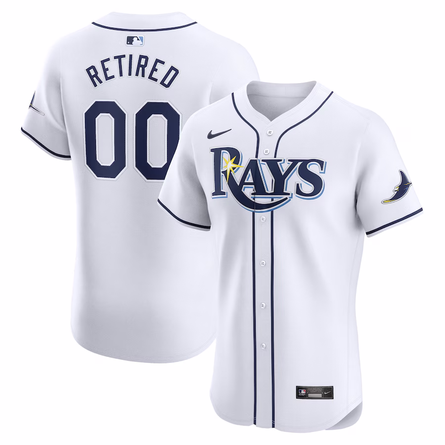 Men's Tampa Bay Rays Nike White Home Elite Pick-A-Player Retired Roster Jersey - Jersey