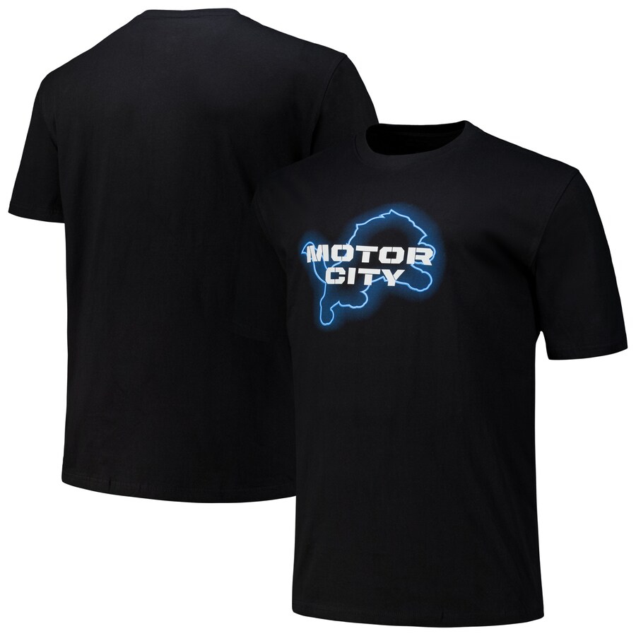 Men's Detroit Lions Fanatics Black Motor City T-Shirt - Jersey