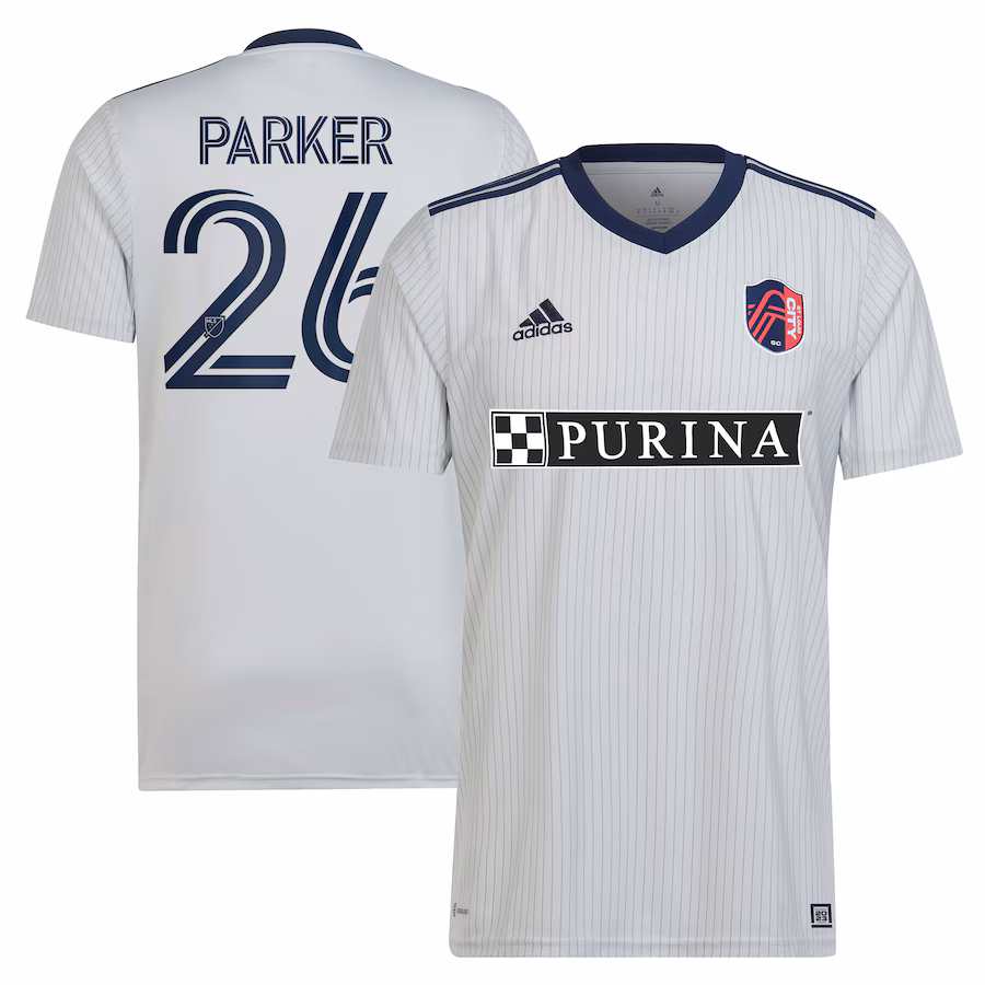 Men's St. Louis City SC Tim Parker adidas Gray 2023 The Spirit Kit Replica Jersey - Jersey