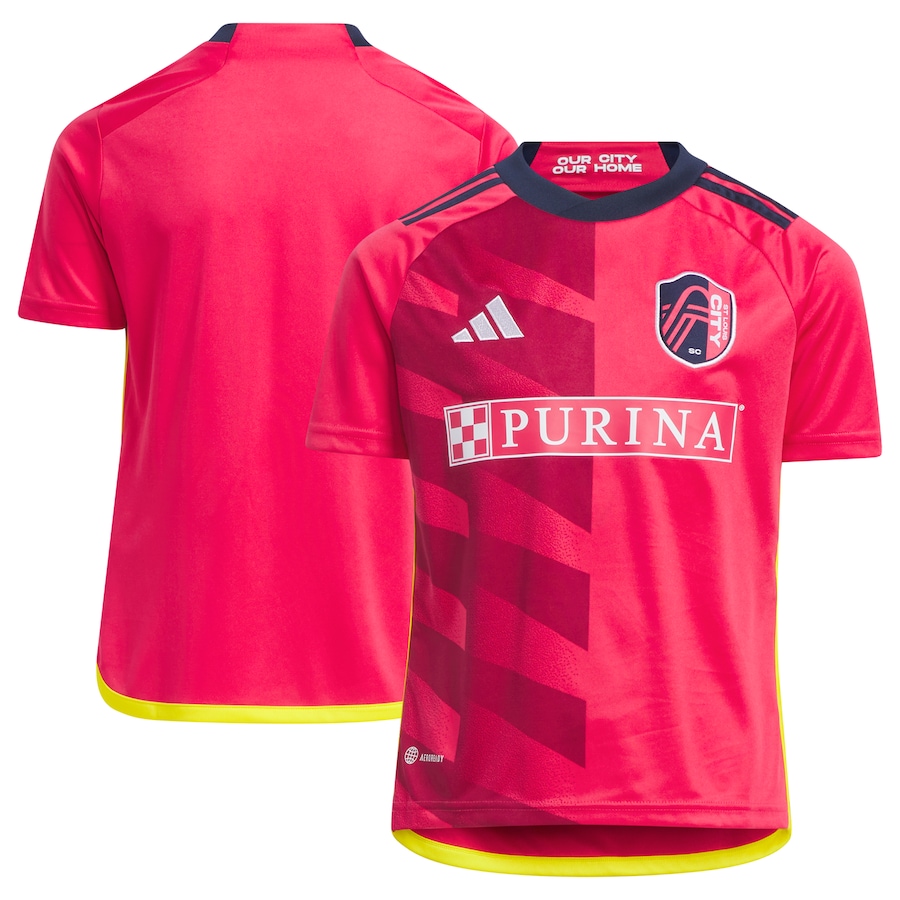 Youth St. Louis City SC adidas Red 2023 CITY Kit Replica Jersey - Jersey