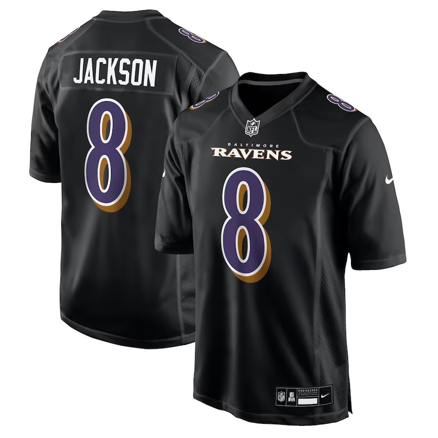 Men's Baltimore Ravens Lamar Jackson Nike Carbon Black Fashion Jersey - Jersey