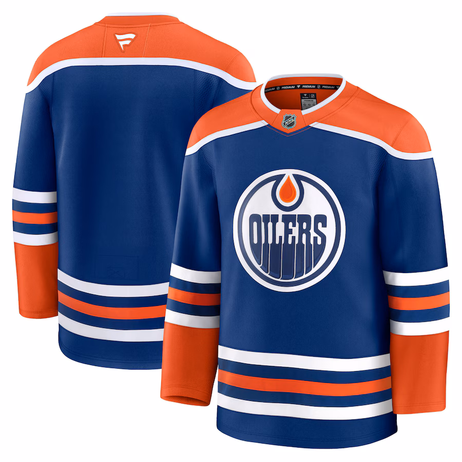 Men's Edmonton Oilers Fanatics Royal Home Premium Jersey - Jersey