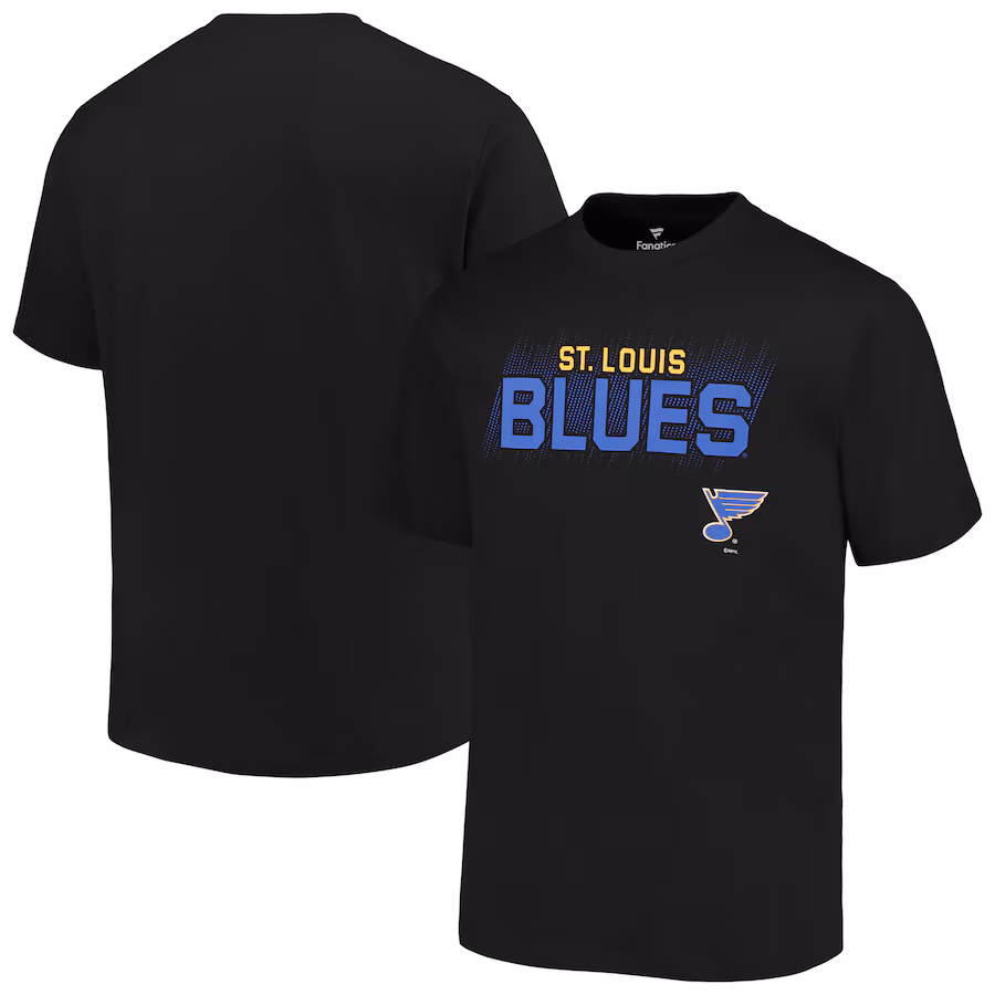 Men's St. Louis Blues Fanatics Black Big & Tall Wordmark T-Shirt - Jersey