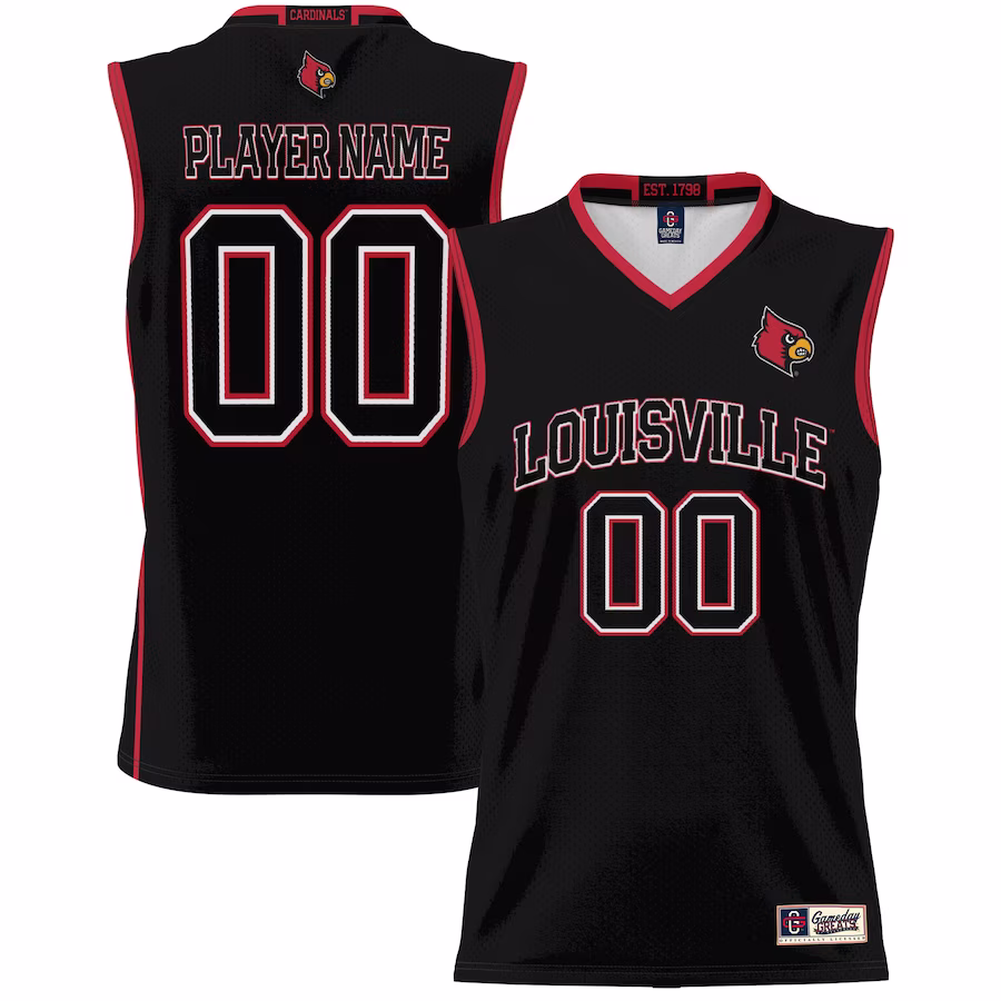 Louisville Cardinals GameDay Greats Youth NIL Pick-A-Player Men's Lightweight Basketball Jersey - Black - Jersey