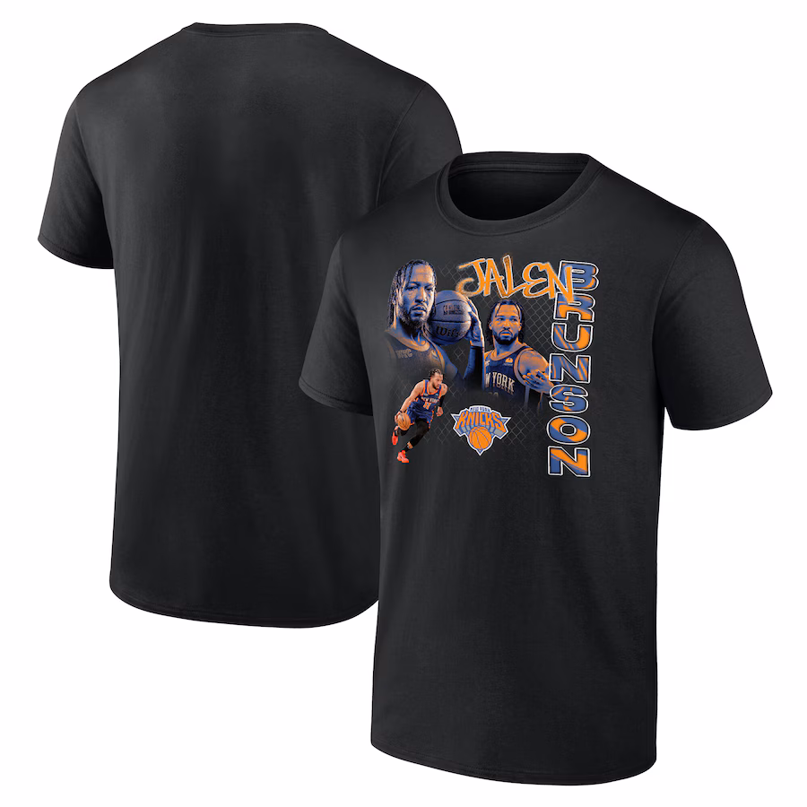 Men's New York Knicks Jalen Brunson Black Notorious 3.0 Player T-Shirt - Jersey