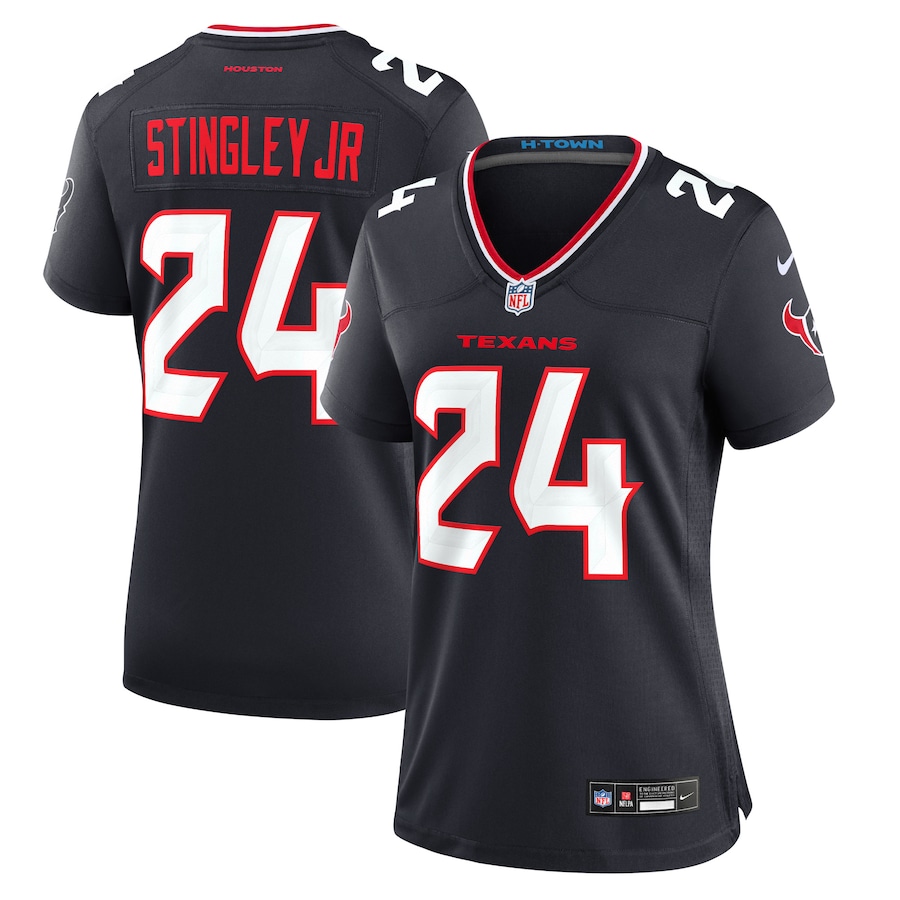Women's Houston Texans Derek Stingley Jr. Nike Navy Game Jersey - Jersey