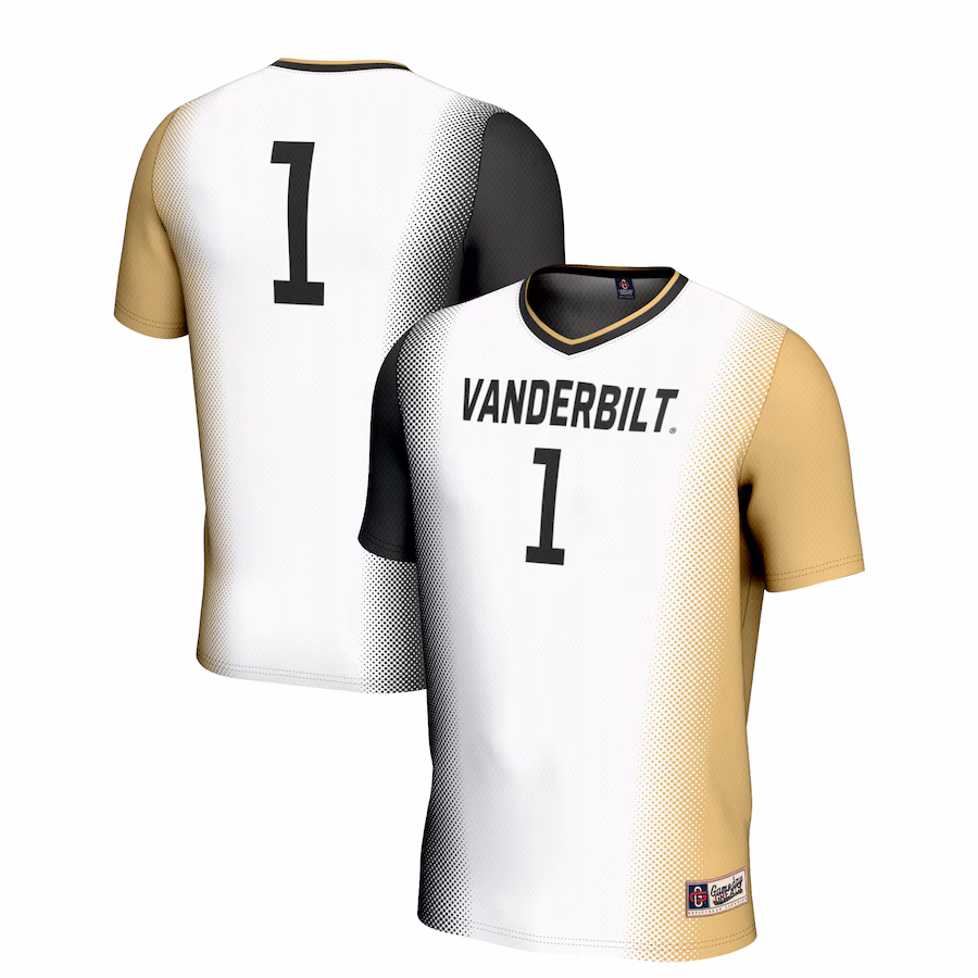 Youth GameDay Greats White #1 Vanderbilt Commodores  Lightweight Women's Soccer Jersey - Jersey