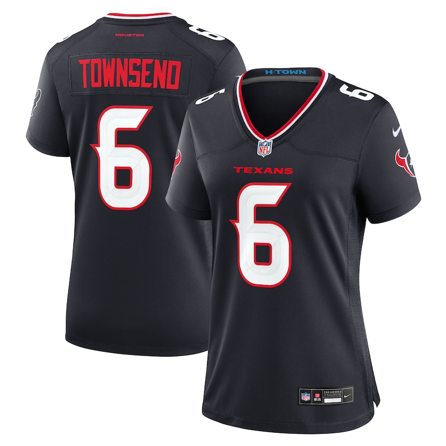 Women's Houston Texans Tommy Townsend Nike Navy Team Game Jersey - Jersey