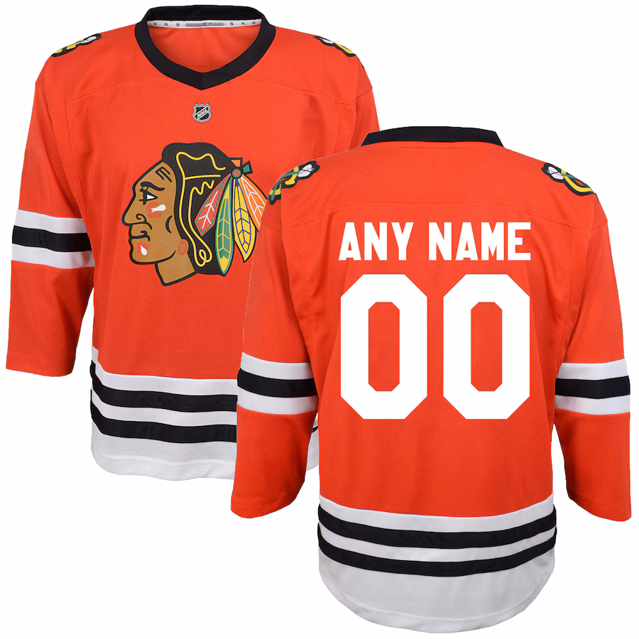 Youth Chicago Blackhawks Red Replica Custom Jersey - Jersey