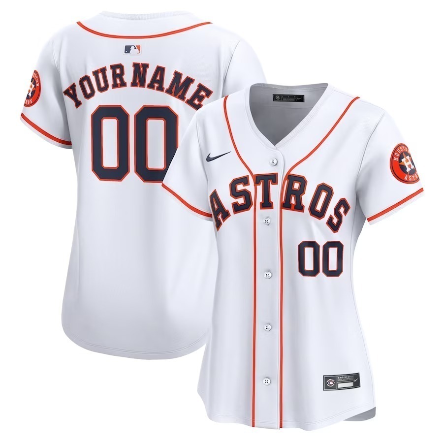 Women's Houston Astros Nike White Home Limited Custom Jersey - Jersey