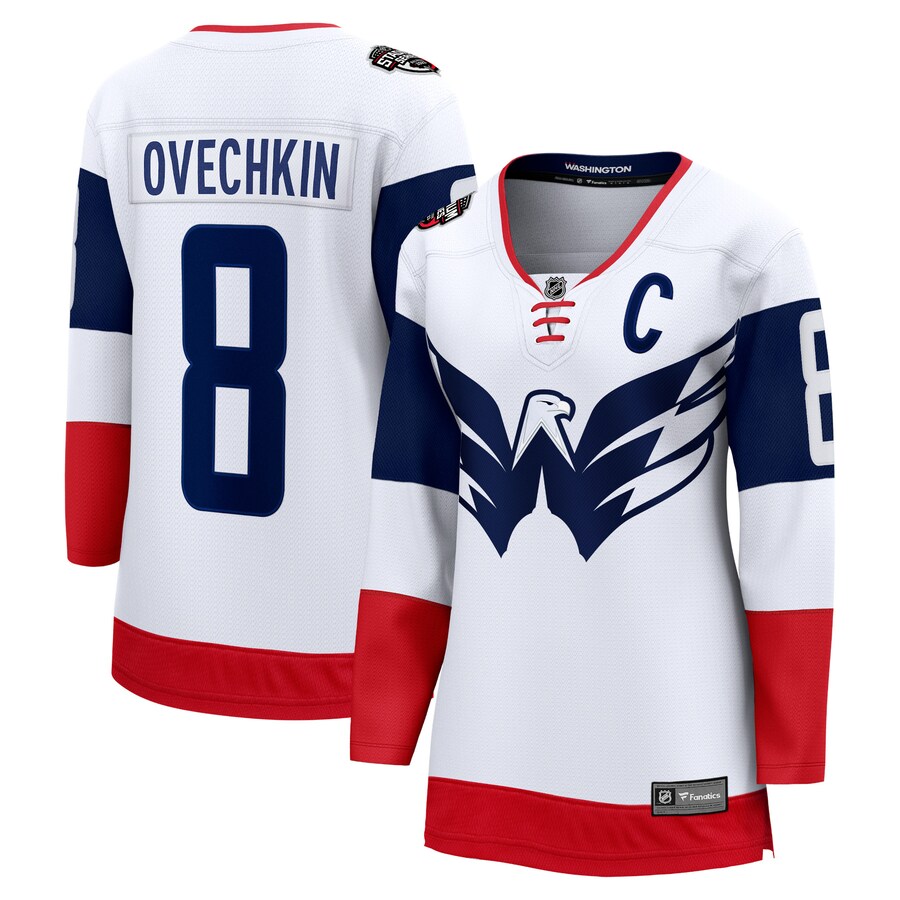 Women's Washington Capitals Alexander Ovechkin Fanatics Branded White 2023 NHL Stadium Series Breakaway Player Jersey - Jersey