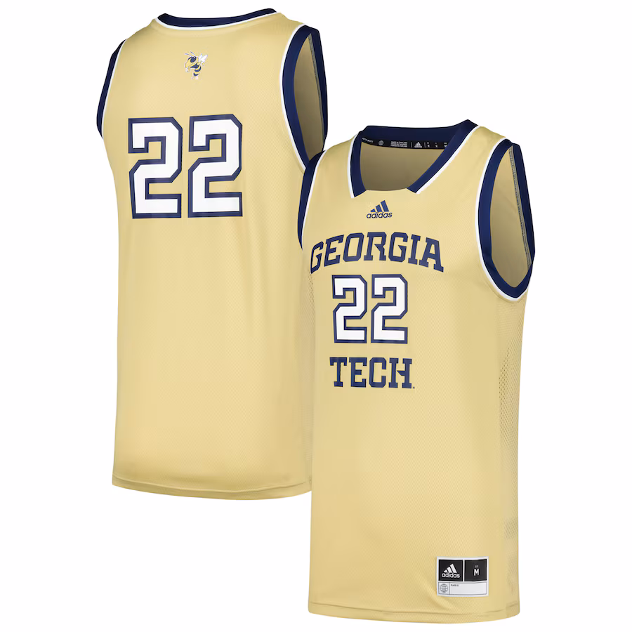 Men's adidas #22 Gold Georgia Tech Yellow Jackets Swingman Jersey - Jersey