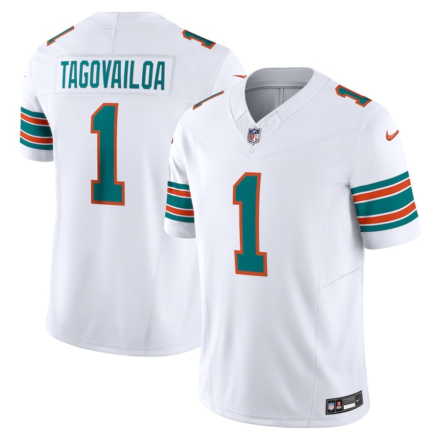 Men's Miami Dolphins Tua Tagovailoa Nike White Vapor F.U.S.E. Limited Jersey - Jersey