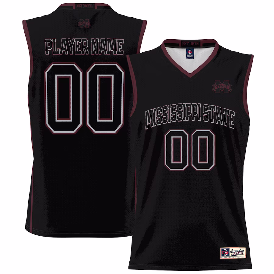 Mississippi State Bulldogs GameDay Greats Unisex NIL Pick-A-Player Lightweight Basketball Jersey - Black - Jersey