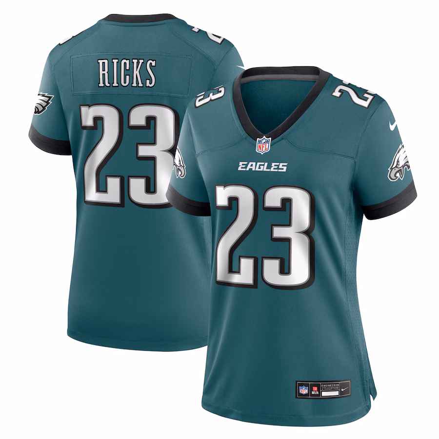 Women's Philadelphia Eagles Eli Ricks Nike Midnight Green Team Game Jersey - Jersey