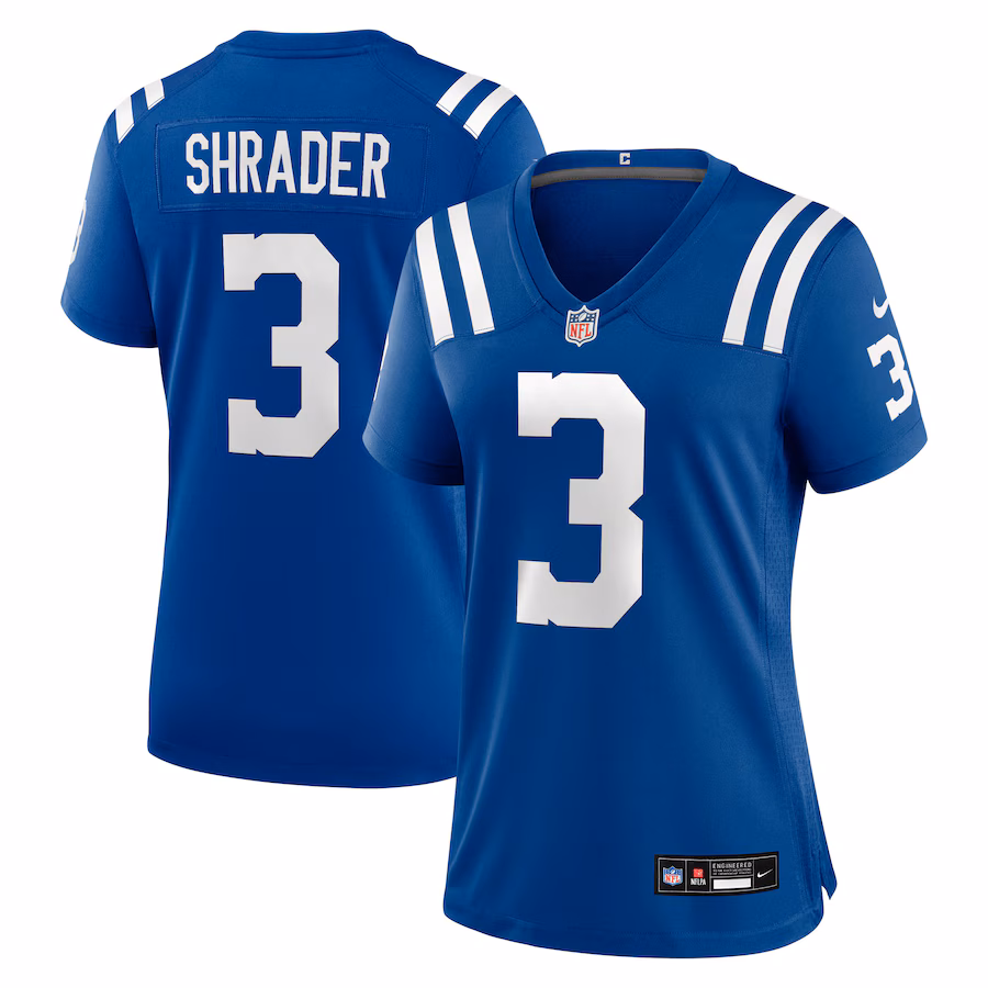 Women's Indianapolis Colts Spencer Shrader Nike Royal Team Game Jersey - Jersey