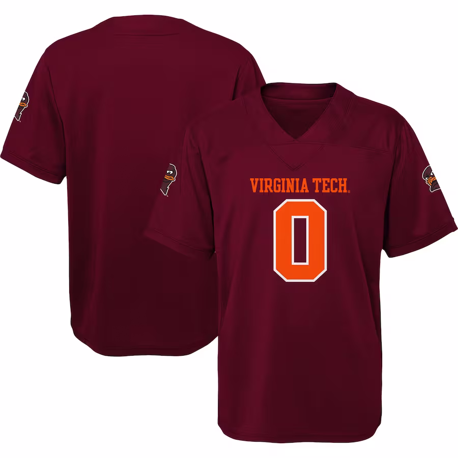 #0 Virginia Tech Hokies Youth Jersey - Maroon - Jersey