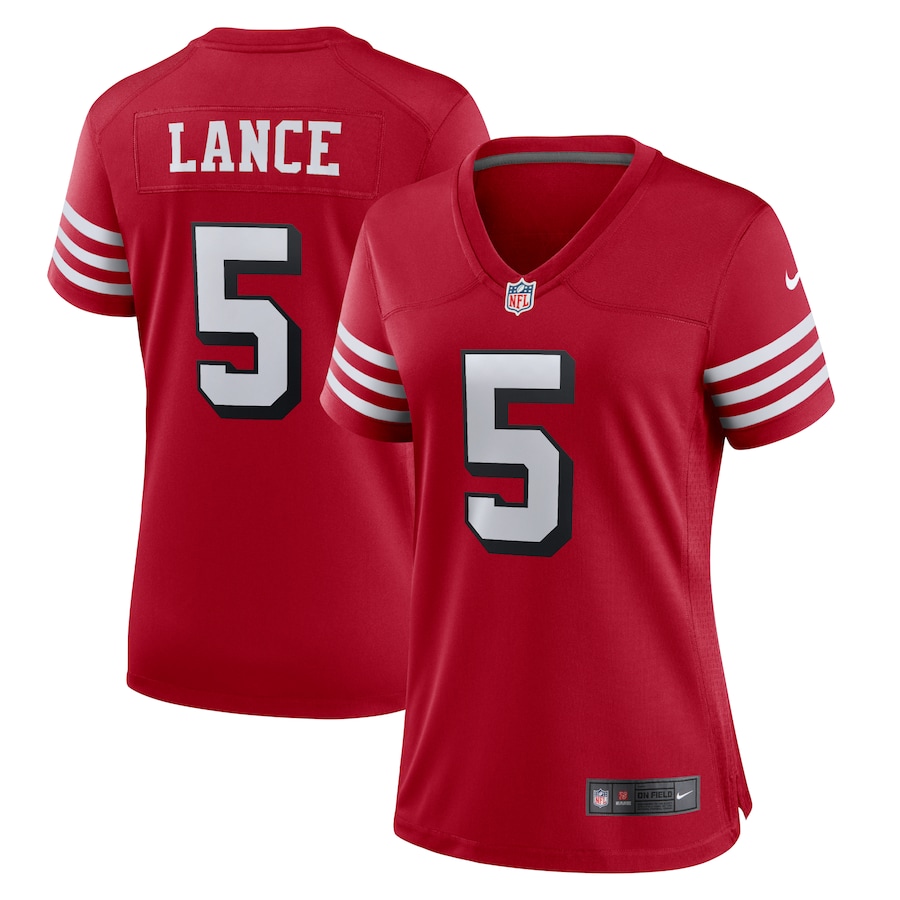 Women's San Francisco 49ers Trey Lance Nike Scarlet Alternate Game Jersey - Jersey