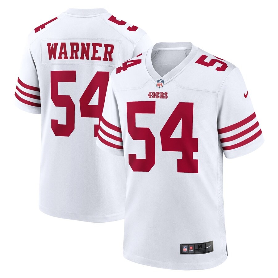 Men's San Francisco 49ers Fred Warner Nike White Team Game Player Jersey - Jersey