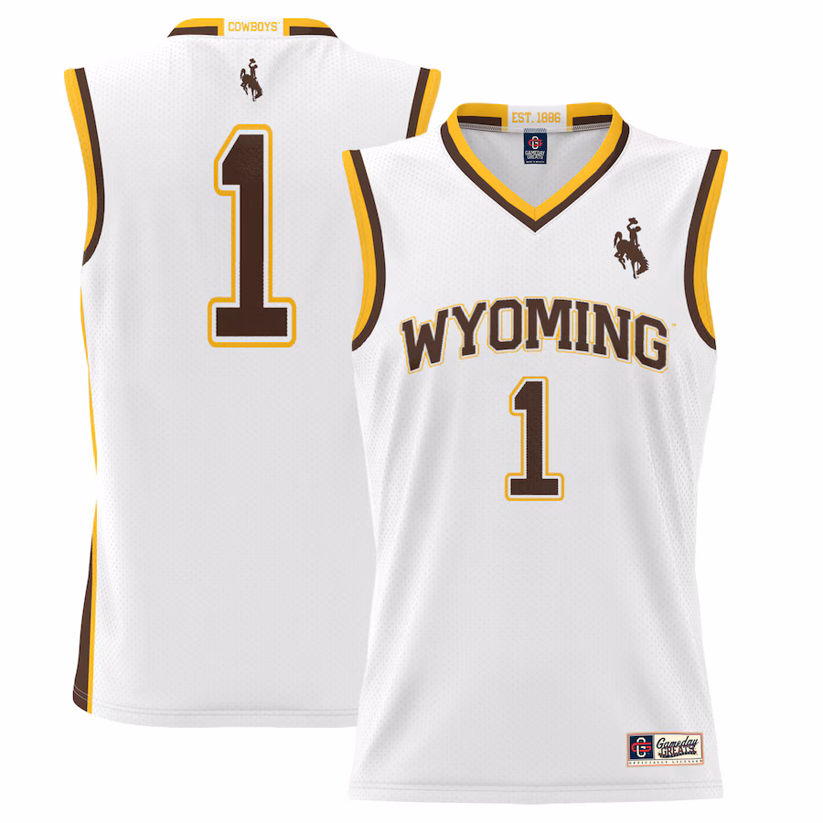 Youth GameDay Greats #1 White Wyoming Cowboys Lightweight Basketball Jersey - Jersey