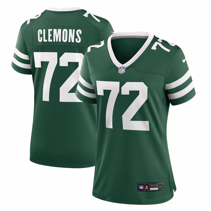 Women's New York Jets Micheal Clemons Nike Legacy Green Team Game Jersey - Jersey