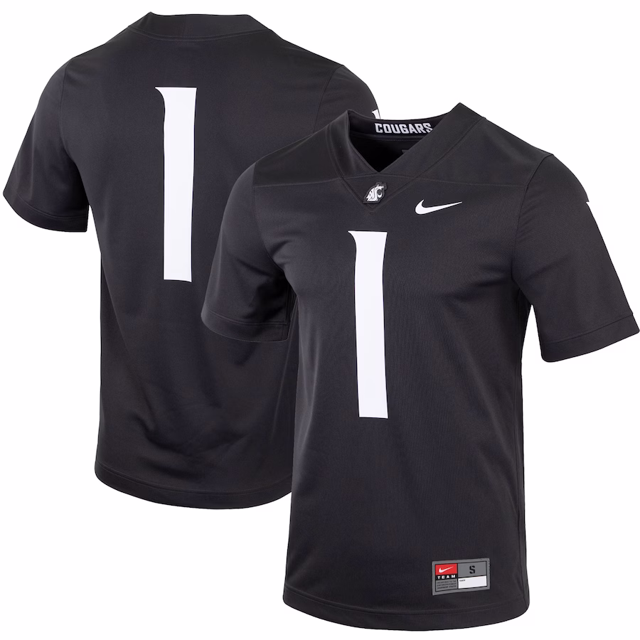 #1 Washington State Cougars Nike Untouchable Football Jersey - Charcoal - Jersey