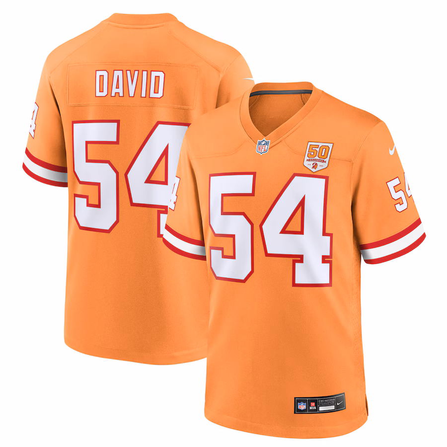 Men's Tampa Bay Buccaneers Lavonte David Nike Creamsicle 50th Season Game Jersey - Jersey