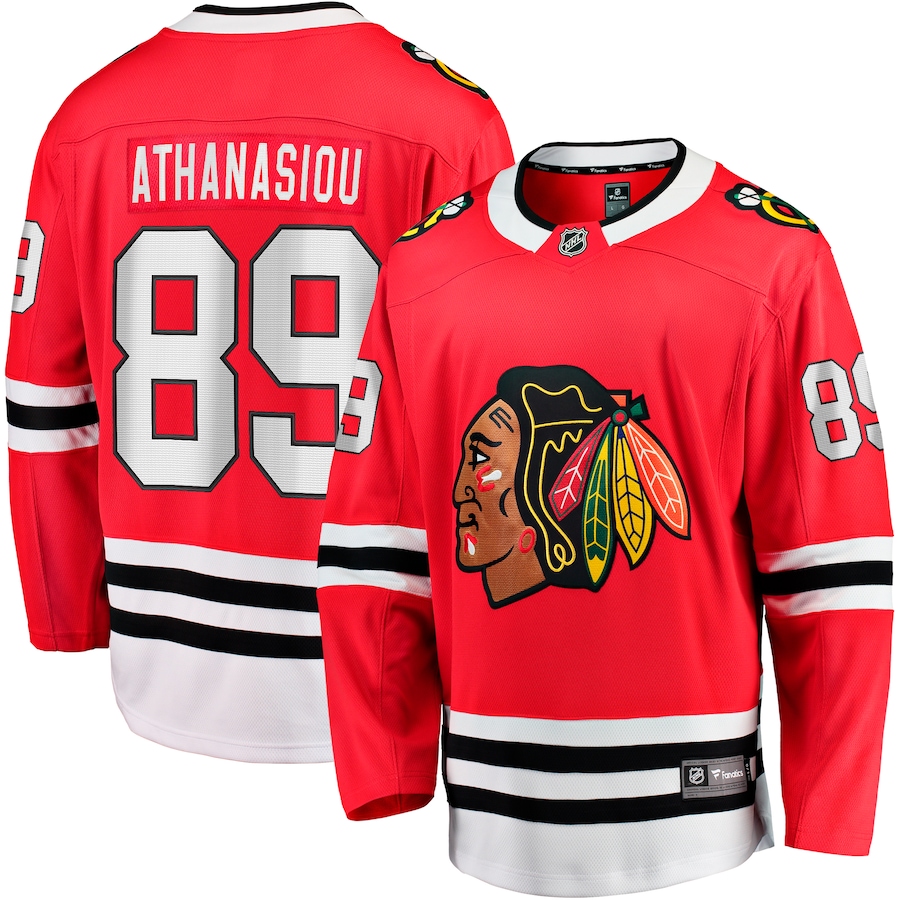 Men's Chicago Blackhawks Andreas Athanasiou Fanatics Red Home Breakaway Jersey - Jersey