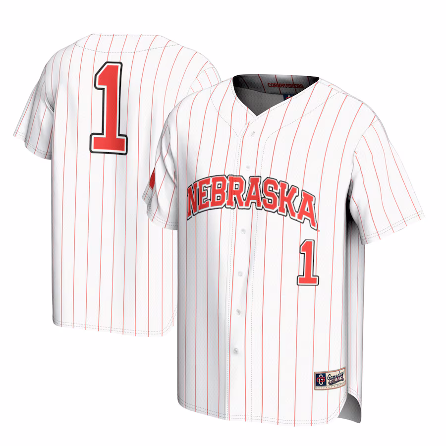 #1 Nebraska Huskers GameDay Greats Lightweight Baseball Jersey - White - Jersey