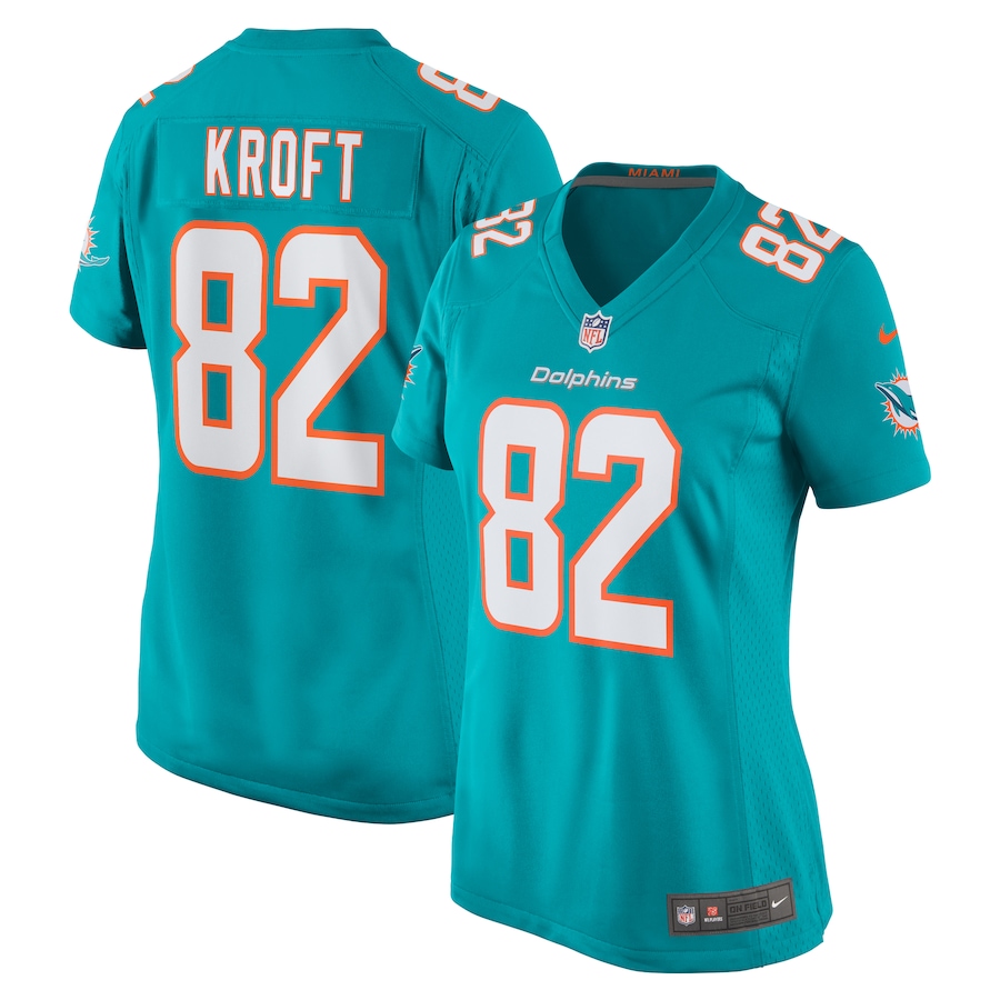 Women's Miami Dolphins Tyler Kroft Nike  Aqua Team Game Jersey - Jersey