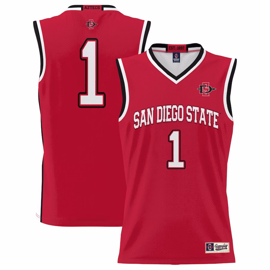 #1  San Diego State Aztecs GameDay Greats  Lightweight Basketball Jersey - Scarlet - Jersey