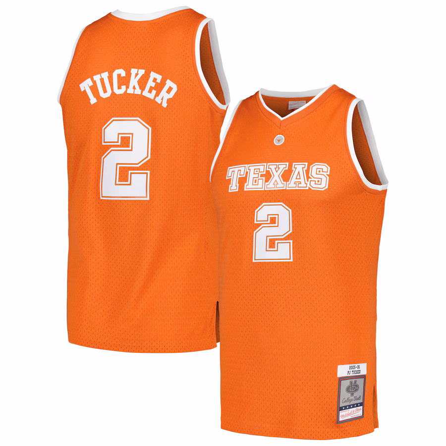 Men's Mitchell & Ness PJ Tucker Texas Orange Texas Longhorns 2005/06 College Vault Player Swingman Jersey - Jersey