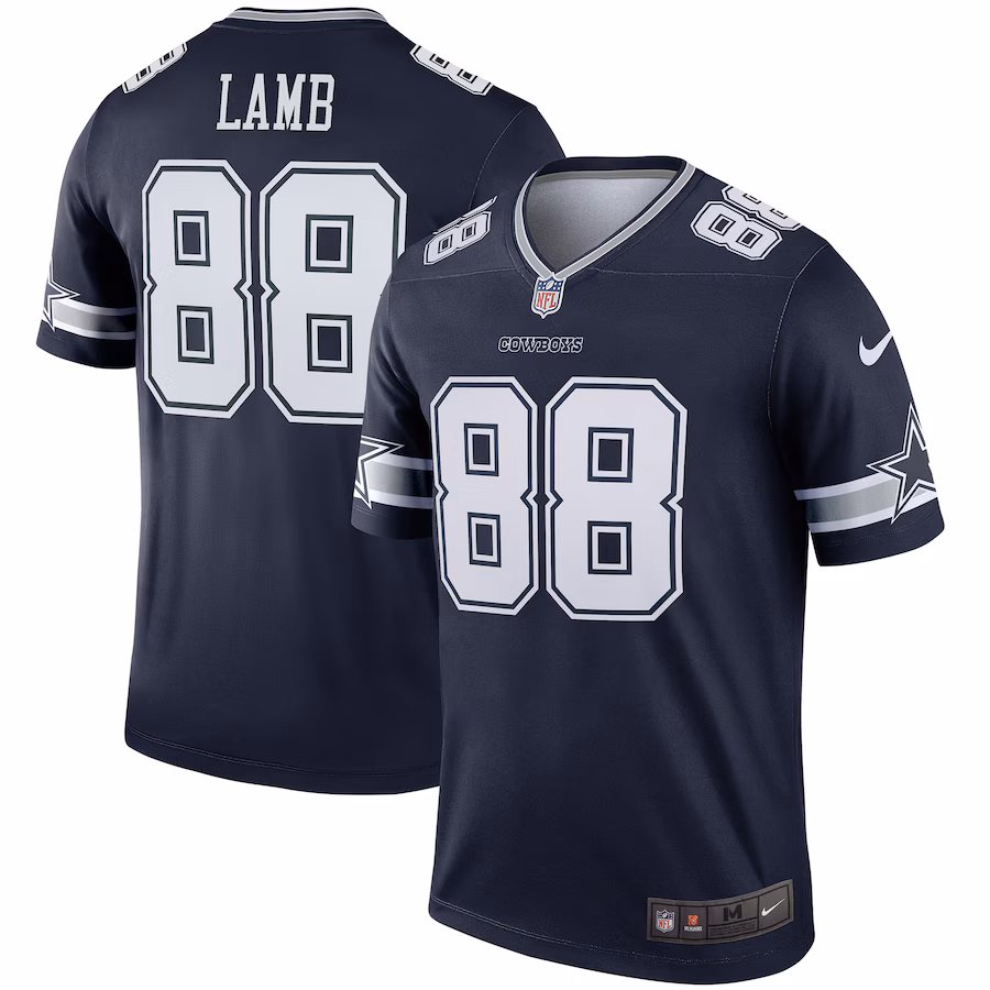 Men's Dallas Cowboys CeeDee Lamb Nike Navy Team Legend Player Performance Top - Jersey