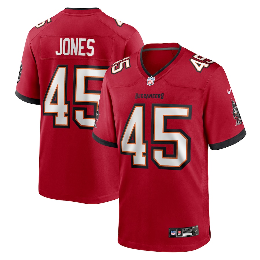 Men's Tampa Bay Buccaneers Deion Jones Nike Red Team Game Jersey - Jersey