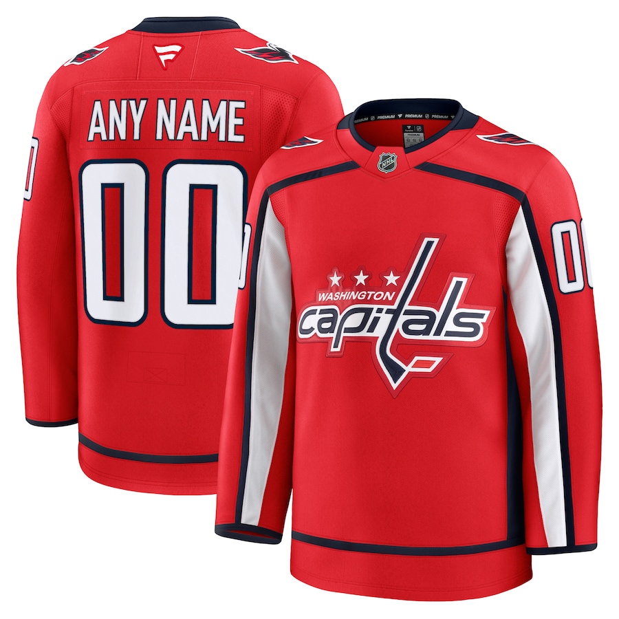 Men's Washington Capitals Fanatics Red Home Premium Custom Jersey - Jersey