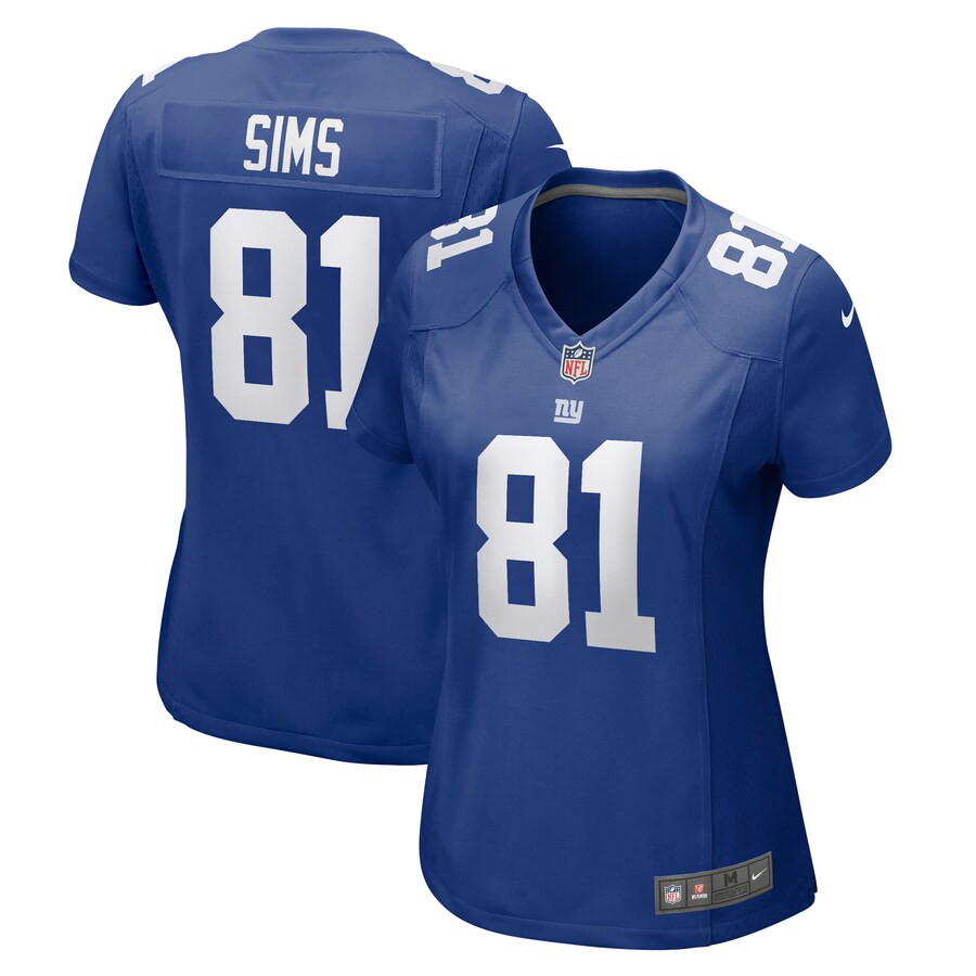 Women's New York Giants Cam Sims Nike  Royal Team Game Jersey - Jersey