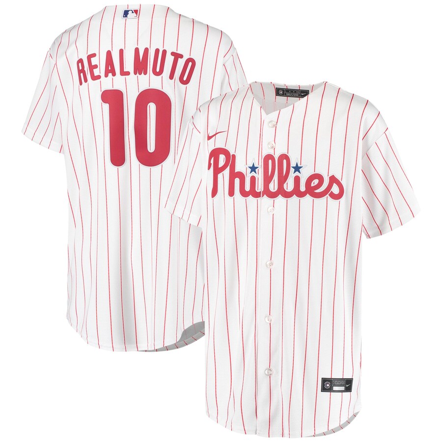 Youth Philadelphia Phillies J.T. Realmuto Nike White Alternate Replica Player Jersey - Jersey