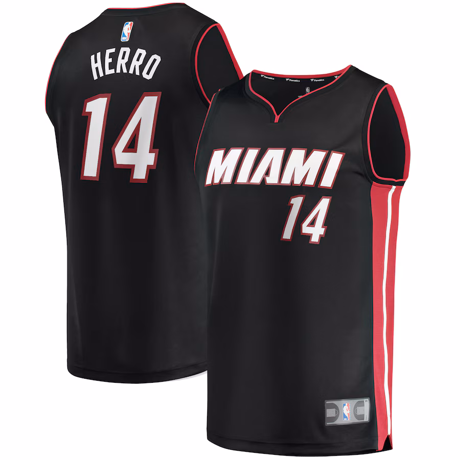 Men's Miami Heat Tyler Herro Fanatics Black Fast Break Replica Jersey - Icon Edition - Jersey