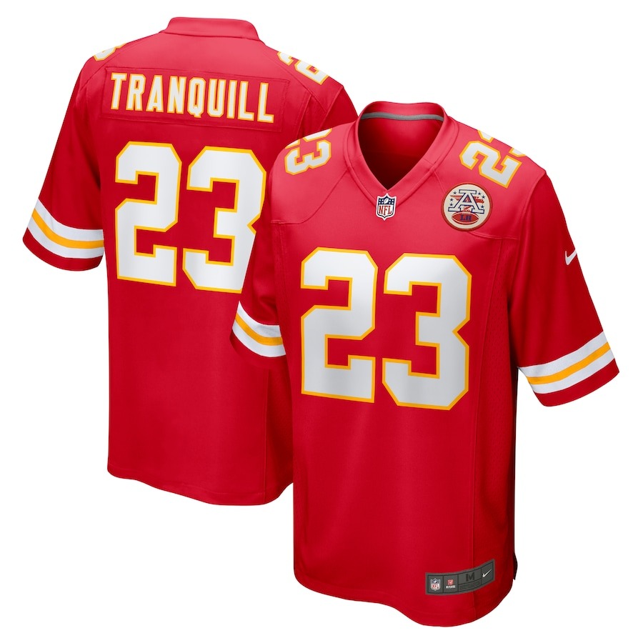 Men's Kansas City Chiefs Drue Tranquill Nike Red Game Player Jersey - Jersey