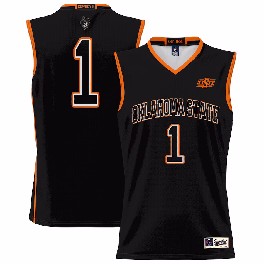 #1 Oklahoma State Cowboys GameDay Greats Youth Lightweight Basketball Jersey - Black - Jersey